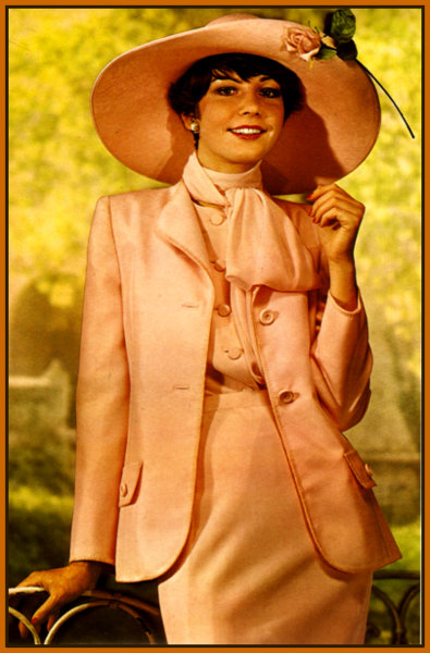 Pierre Balmain pink suit